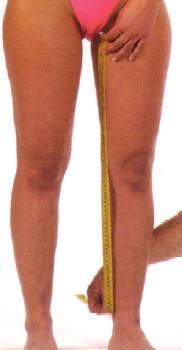Femme: mesurer sa longueur d'entre jambe